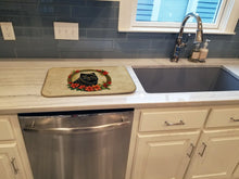 Load image into Gallery viewer, Chow Chow Christmas Flowers Dish Drying Mat