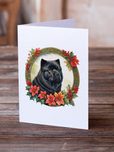 Load image into Gallery viewer, Chow Chow Christmas Flowers Greeting Cards - Blank Note Cards – 8-Pack of Artist-Designed Cards with Envelopes