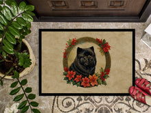 Load image into Gallery viewer, Chow Chow Christmas Flowers Doormat-24x36 Indoor / Outdoor Rug | Made in USA