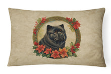 Load image into Gallery viewer, Chow Chow Christmas Flowers Throw Pillow