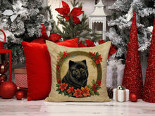 Load image into Gallery viewer, Chow Chow Christmas Flowers Throw Pillow