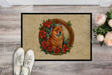 Load image into Gallery viewer, Chow Chow Christmas Flowers Doormat-24x36 Indoor / Outdoor Rug | Made in USA
