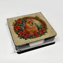 Load image into Gallery viewer, Chow Chow Christmas Flowers PU Leather Note Paper Holder