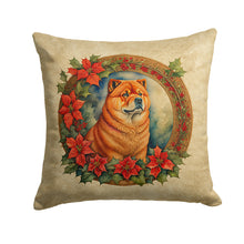 Load image into Gallery viewer, Chow Chow Christmas Flowers Throw Pillow