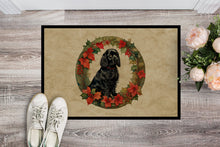 Load image into Gallery viewer, Cocker Spaniel Christmas Flowers Doormat - 18X27 Indoor / Outdoor Rug | Made in USA
