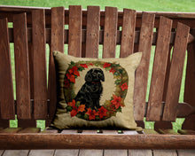 Load image into Gallery viewer, Cocker Spaniel Christmas Flowers Throw Pillow - 14x14 Decorative Pillow – Art for Your Home &amp; Patio