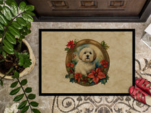 Load image into Gallery viewer, Coton De Tulear Christmas Flowers Doormat