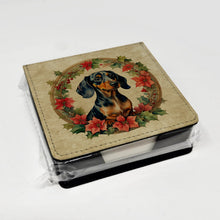 Load image into Gallery viewer, Dachshund Christmas Flowers PU Leather Note Paper Holder
