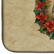 Load image into Gallery viewer, Dalmatian Christmas Flowers Dish Drying Mat