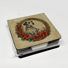 Load image into Gallery viewer, Dalmatian Christmas Flowers PU Leather Note Paper Holder