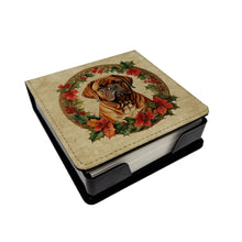 Load image into Gallery viewer, Dogue de Bordeaux Christmas Flowers PU Leather Note Paper Holder