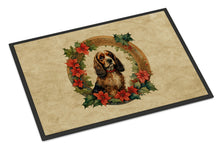 Load image into Gallery viewer, English Cocker Spaniel Christmas Flowers Doormat-24x36 Indoor / Outdoor Rug | Made in USA
