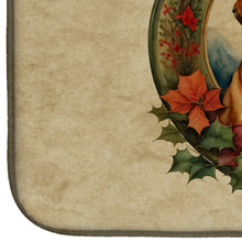 Load image into Gallery viewer, English Foxhound Christmas Flowers Dish Drying Mat