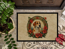 Load image into Gallery viewer, English Foxhound Christmas Flowers Doormat-24x36 Indoor / Outdoor Rug | Made in USA