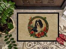 Load image into Gallery viewer, English Springer Spaniel Christmas Flowers Doormat