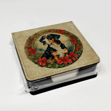 Load image into Gallery viewer, Entlebucher Mountain Dog Christmas Flowers PU Leather Note Paper Holder