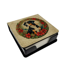 Load image into Gallery viewer, Entlebucher Mountain Dog Christmas Flowers PU Leather Note Paper Holder