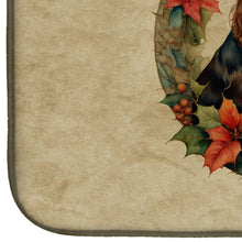 Load image into Gallery viewer, Field Spaniel Christmas Flowers Dish Drying Mat