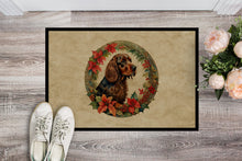 Load image into Gallery viewer, Field Spaniel Christmas Flowers Doormat-24x36 Indoor / Outdoor Rug | Made in USA