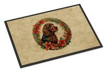 Load image into Gallery viewer, Field Spaniel Christmas Flowers Doormat-24x36 Indoor / Outdoor Rug | Made in USA
