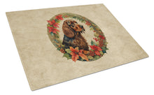 Load image into Gallery viewer, Field Spaniel Christmas Flowers Glass Cutting Boards – Durable, Decorative Kitchen Art