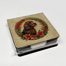 Load image into Gallery viewer, Field Spaniel Christmas Flowers PU Leather Note Paper Holder