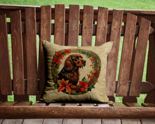 Load image into Gallery viewer, Field Spaniel Christmas Flowers Throw Pillow - 14x14 Decorative Pillow – Art for Your Home &amp; Patio