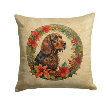 Load image into Gallery viewer, Field Spaniel Christmas Flowers Throw Pillow
