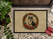 Load image into Gallery viewer, Finnish Lapphund Christmas Flowers Doormat