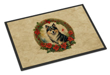 Load image into Gallery viewer, Finnish Lapphund Christmas Flowers Doormat