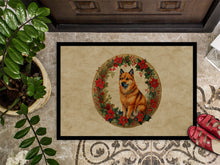 Load image into Gallery viewer, Finnish Spitz Christmas Flowers Doormat-24x36 Indoor / Outdoor Rug | Made in USA