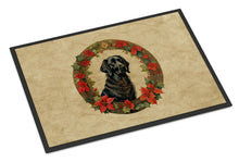 Load image into Gallery viewer, Flat-Coated Retriever Christmas Flowers Doormat