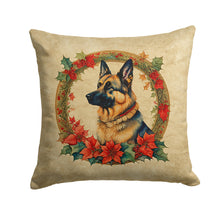 Load image into Gallery viewer, German Shepherd Christmas Flowers Throw Pillow - 14x14 Decorative Pillow – Art for Your Home &amp; Patio