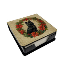 Load image into Gallery viewer, German Spitz Christmas Flowers PU Leather Note Paper Holder