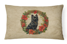 Load image into Gallery viewer, German Spitz Christmas Flowers Throw Pillow