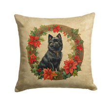 Load image into Gallery viewer, German Spitz Christmas Flowers Throw Pillow - 14x14 Decorative Pillow – Art for Your Home &amp; Patio