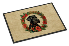 Load image into Gallery viewer, Giant Schnauzer Christmas Flowers Doormat-24x36 Indoor / Outdoor Rug | Made in USA