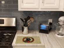 Load image into Gallery viewer, Giant Schnauzer Christmas Flowers Glass Cutting Boards – Durable, Decorative Kitchen Art