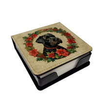 Load image into Gallery viewer, Giant Schnauzer Christmas Flowers PU Leather Note Paper Holder