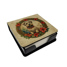 Load image into Gallery viewer, Glen of Imaal Terrier Christmas Flowers PU Leather Note Paper Holder
