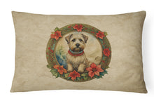 Load image into Gallery viewer, Glen of Imaal Terrier Christmas Flowers Throw Pillow