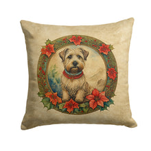 Load image into Gallery viewer, Glen of Imaal Terrier Christmas Flowers Throw Pillow
