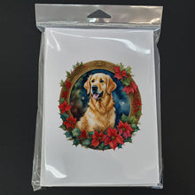 Load image into Gallery viewer, Golden Retriever Christmas Flowers Greeting Cards - Blank Note Cards – 8-Pack of Artist-Designed Cards with Envelopes