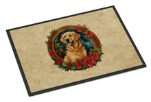 Load image into Gallery viewer, Golden Retriever Christmas Flowers Doormat