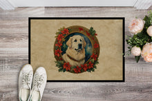 Load image into Gallery viewer, Great Pyrenees Christmas Flowers Doormat-24x36 Indoor / Outdoor Rug | Made in USA