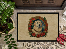 Load image into Gallery viewer, Great Pyrenees Christmas Flowers Doormat