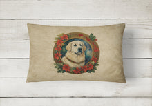 Load image into Gallery viewer, Great Pyrenees Christmas Flowers Throw Pillow