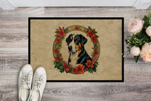 Load image into Gallery viewer, Greater Swiss Mountain Dog Christmas Flowers Doormat