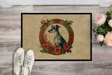 Load image into Gallery viewer, Greyhound Christmas Flowers Doormat-24x36 Indoor / Outdoor Rug | Made in USA