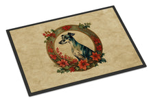 Load image into Gallery viewer, Greyhound Christmas Flowers Doormat-24x36 Indoor / Outdoor Rug | Made in USA